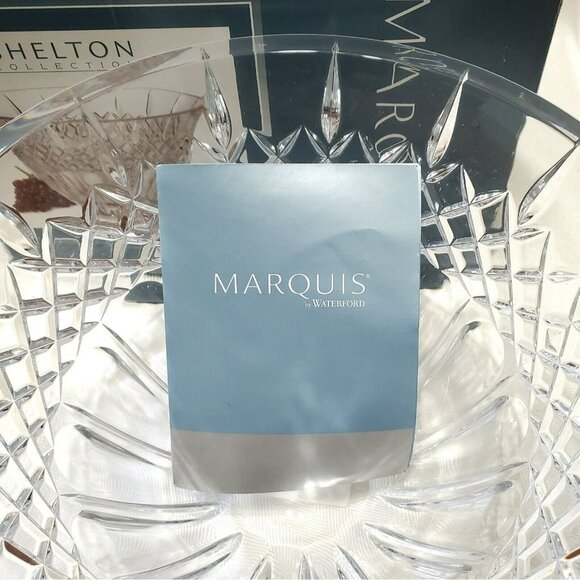 New Marquis Waterford Crystal Bowl Fruit Dessert Salad Serving Dish Germany 8" - Picture 13 of 16